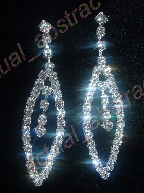 wholesale 12pair Czech rhinestone crystal clear earring  