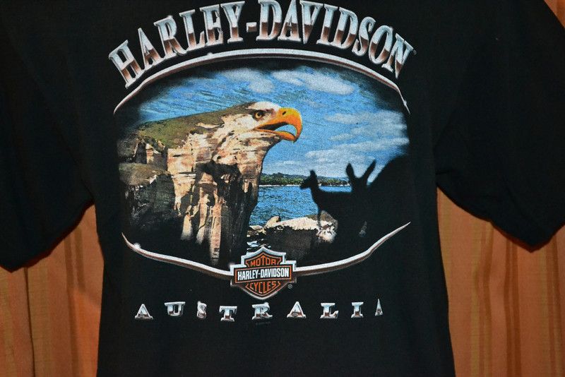 HARLEY DAVIDSON FRASERS SYDNEY AUSTRALIA BLACK COTTON CASUAL HD T 