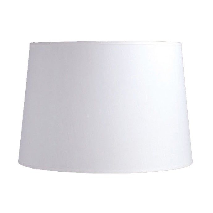 NEW 16 in. Wide Drum Shaped Lamp Shade, White, Linen Fabric, Laura 