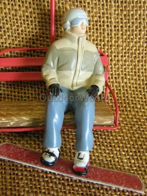 Cannon Falls Snowboarder Chair Lift Snowboard Ornament  