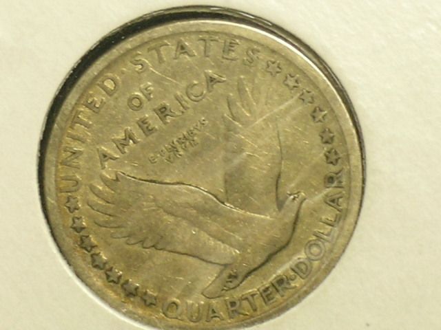 1917 Type 1 Fine Standing Lib Quarter mr17 b  