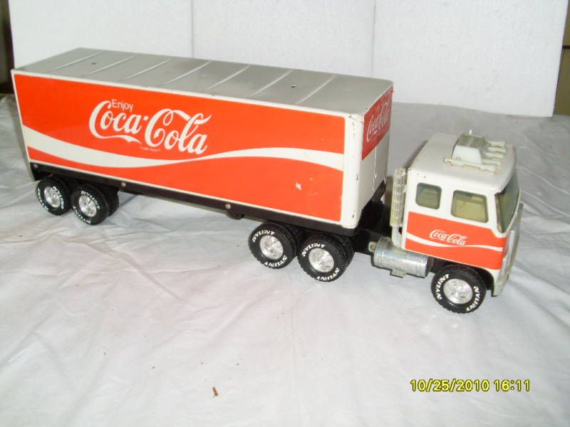 NYLINT GMC COKE COCA COLA SEMI TRACTOR TRAILER.  