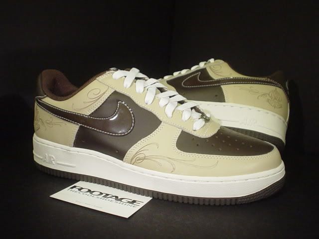 2005 Nike Air Force 1 MR. CARTOON BROWN PRIDE LASER LINEN BAROQUE 