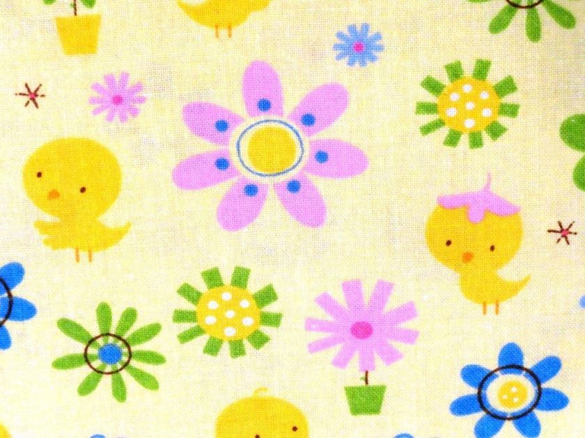 New Easter Egg Flower Chicks Holiday Fabric BTY  