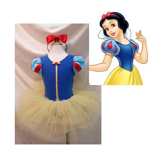 NWT Disney Snow White Princess Costume Dresses Leotard  