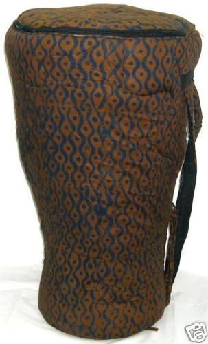 LARGE AFRICAN DJEMBE DRUM BAG BATIK TIE DYE FROM GHANA  