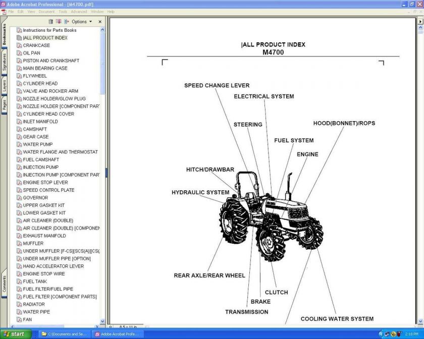 Kubota Parts Manuals for M Series Tractors M6030 to M9000DT  