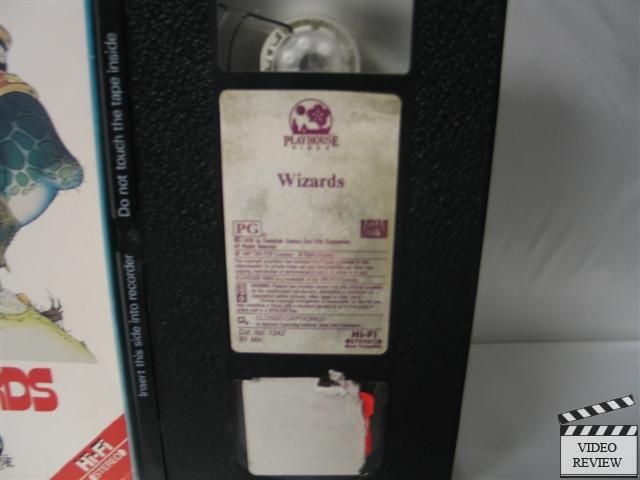 Wizards VHS Bob Holt, Mark Hammil; Ralph Bakshi  