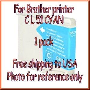 Ink LC 51 LC51 For Brother Printer LC 51 Cyan New  