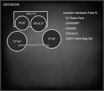 TAYE DRUMS GO KITS SERIES DRUM SET   GK518FDR  