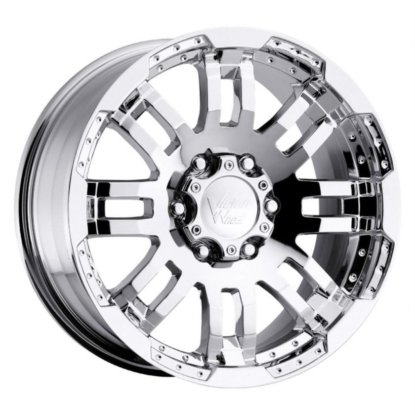 16 inch Vision Warrior Chrome Wheels Rims 6x130 +45  