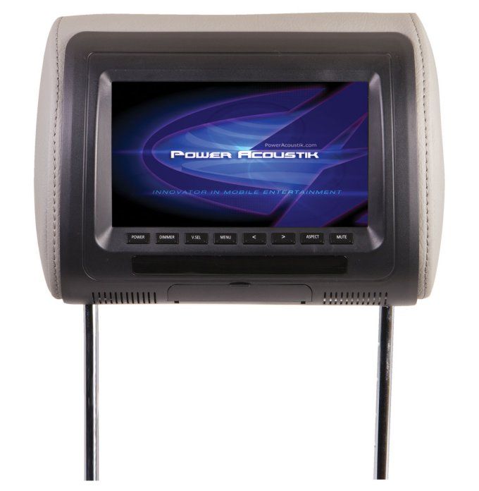 POWER ACOUSTIK H 71CC 7 Universal Headrest Car Monitors Black 