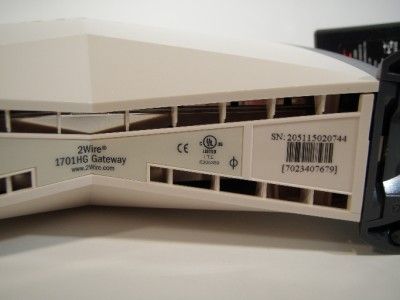 2Wire 1701HG Gateway 4 Port Wireless DSL Modem Router  