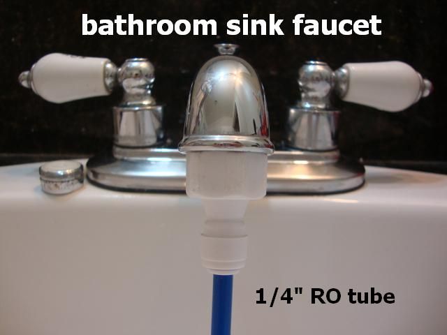 Parts 2 1/4 RO tube Quick connector for aerator faucet(bathroom sink 