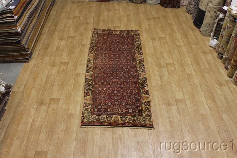 ANTIQUE RUNNER 3X9 HAMEDAN PERSIAN ORIENTAL AREA RUG WOOL CARPET 