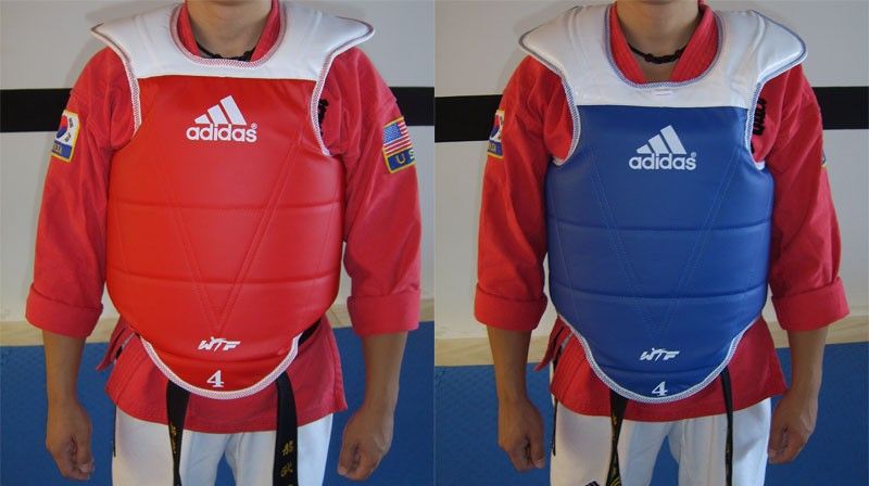 ADIDAS WTF TAEKWONDO REVERSIBLE CHEST PROTECTOR SZ 1/XS  