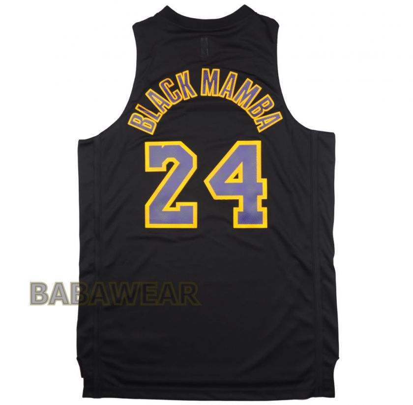   Black Mamba Jersey NBA Los Angeles Large 24 Black Rare BABA  