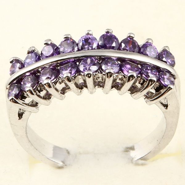 18 2x2mm PURPLE AMETHYST *1* RING  