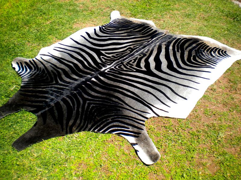 ZEBRA Print/Printed COWHIDE SKIN Rug COW HIDE DC3214  