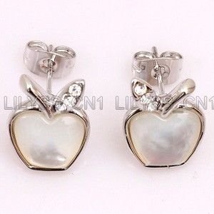 Opal Apple Earrings use SWAROVSKI Crystal 089EW  