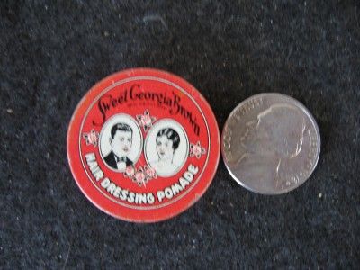 Vintage SWEET GEORGIA BROWN Hair Dressing Pomade Tin  