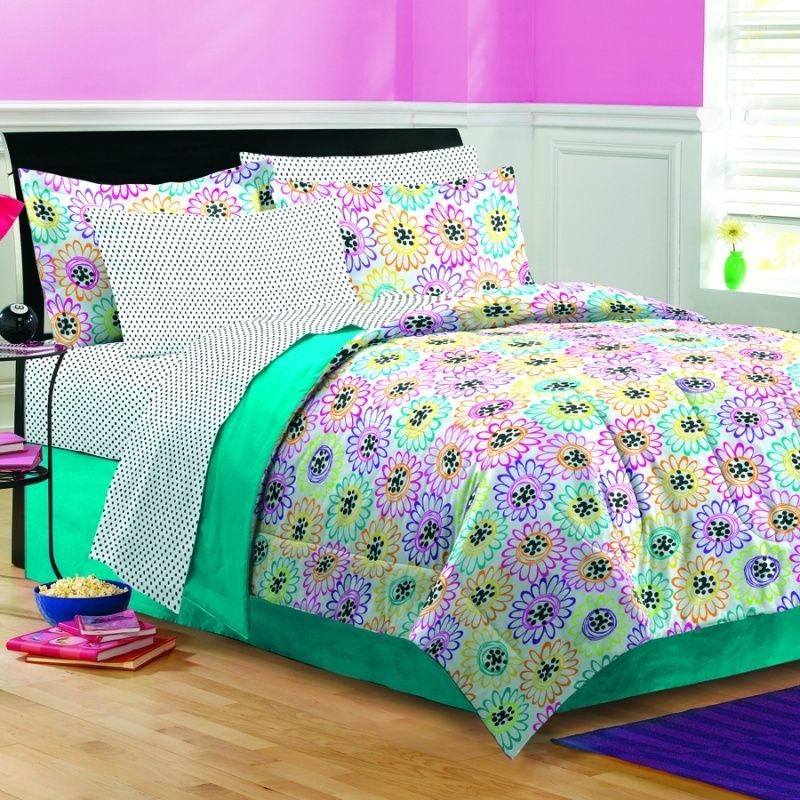 Neon Daisy Bed in a Bag Comforter Set  