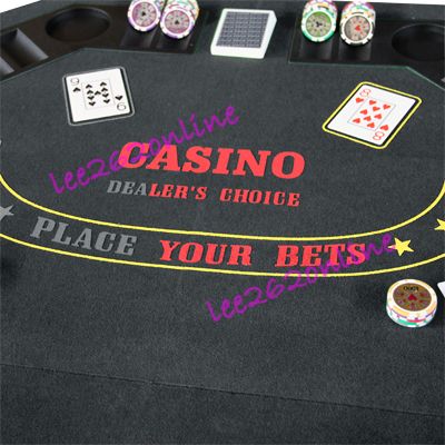 Folding Octagon Table Top Blackjack Texas Holdem Poker 48  