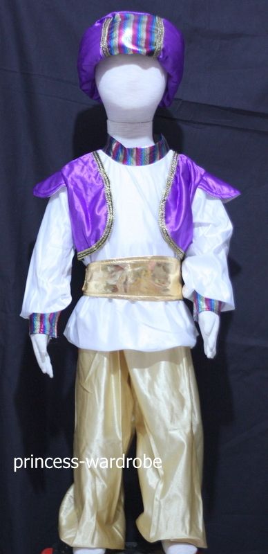 4pc Set Aladdin Turban Party Kid Boys Costume 3 5Y C56  