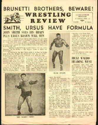 Wrestling Program 1961 Edmonton Brunetti Brothers Girls  