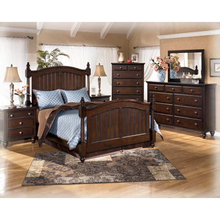 Ashley Camdyn King Poster Bed Brown Finish Set SET B506 CKPB 31 36 93 