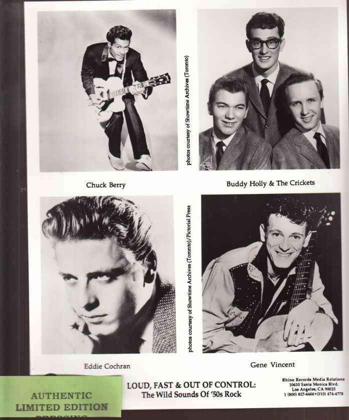 chuck berry buddy holly eddie cochran +1 press kit  