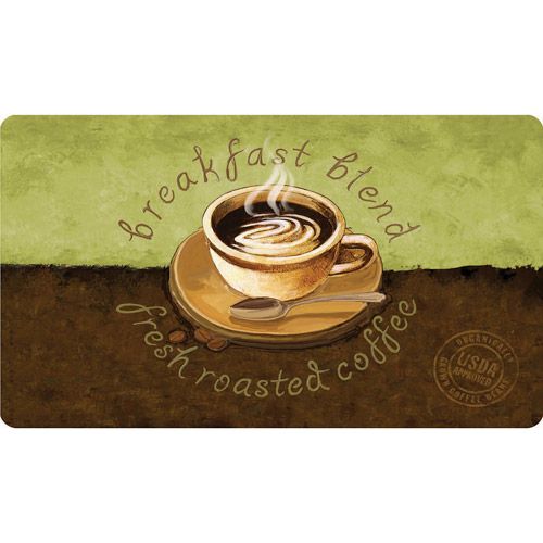COFFEE CUP FOAM RUG~CUSHION Anti Fatigue MAT~JAVA CAFE  