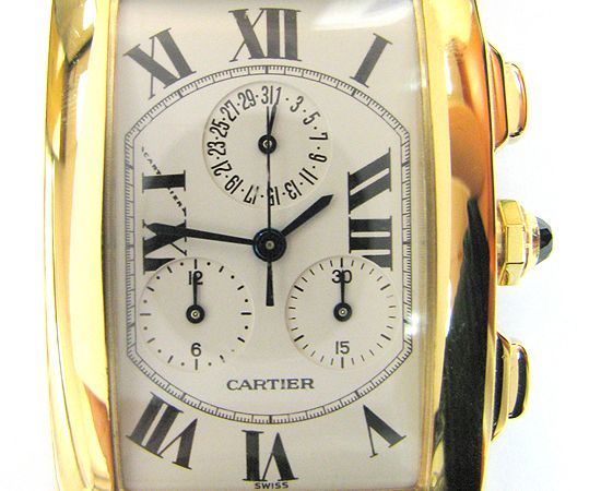 18K Cartier Tank Americana Yellow Gold Watch  