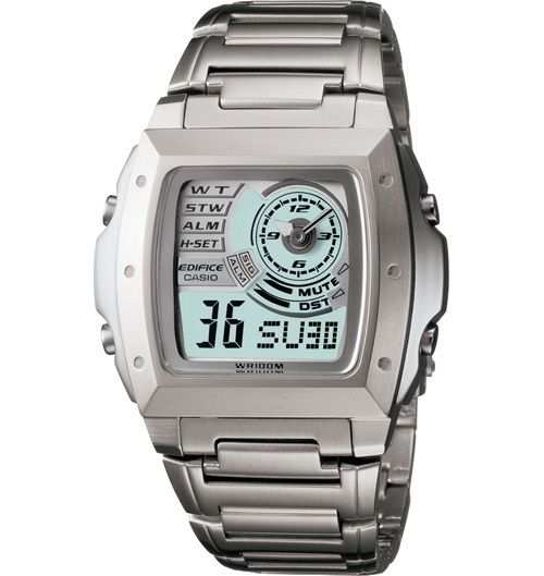 CASIO EFA123D 7A MENS EDIFICE WORLD TIME STAINLESS STEEL DRESS WATCH 