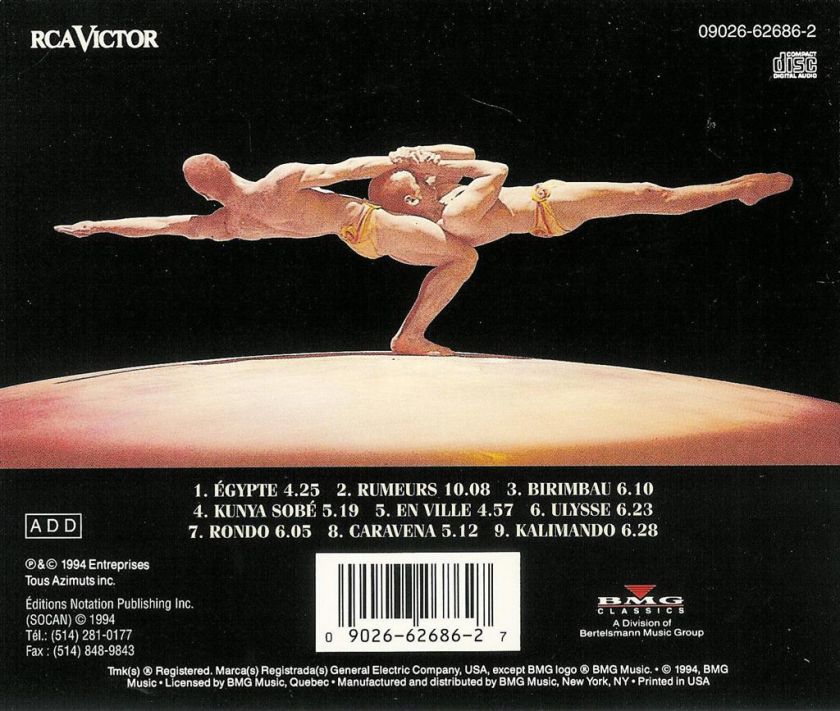 Mystére by Cirque Du Soleil   CD 090266268627  