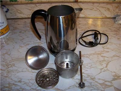 Vtg SW Farber FARBERWARE Superfast 8 cup Coffee pot  