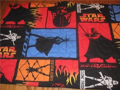 handcrafted quilted table dresser runner star wars darth vader