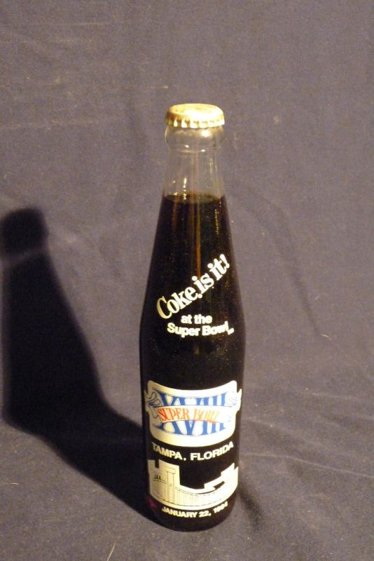 SUPER BOWL XVIII COKE BOTTLE JANUARY 22,1984 TAMPA, FL  