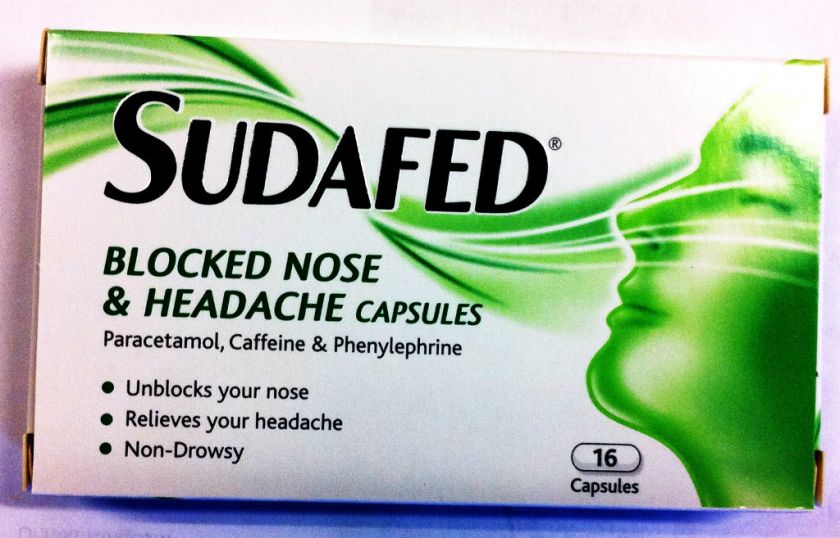 Sudafed Blocked Nose & Headache 16  Capsules  