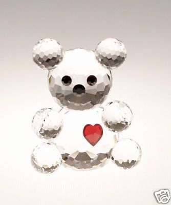 Swarovski Crystal Figurine Bear w/ Heart,Small,NIB, 710  