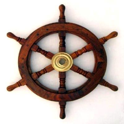   SHIP WHEEL 30D WOODEN   NAUTICAL   MARITIME   BOATS   PIRATE  MARINE