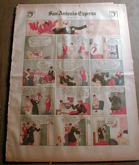 1934 12 page Sunday newspaper COLOR Comics sections THE GUMPS Smilin 