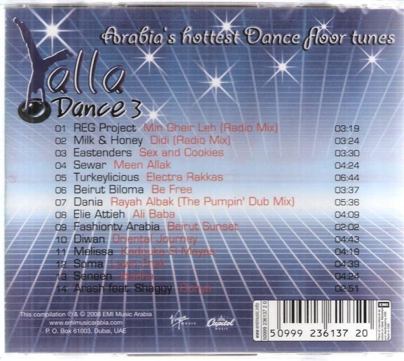 YALLA DANCE 3 Biloma Melissa Dance floor Arabic Mix CD  