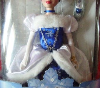 Brass Key Snowflake Cinderella Procelain Keepsake Doll  