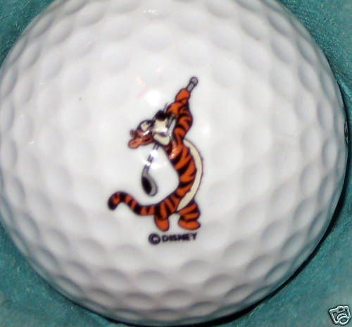 Cartoon TIGGER Tiger GOLFER Disney Logo Golf Ball  