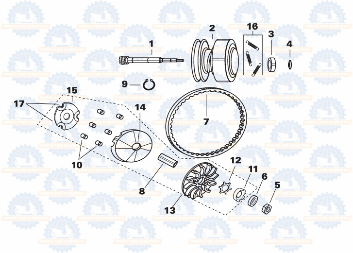 Scooter moped DRIVE BELT Vento Trition R4 GT5 Zip R3i  