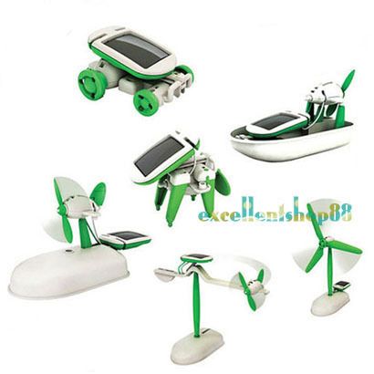 in 1 Solar DIY Kit Toy Fan Car Boat Robot Educational  