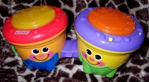 Fisher Price Go Baby Go Crawl Along Drum Roll Musical  