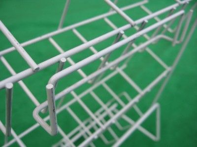 WHITE STEEL WIRE RETAIL COUNTER SHELVING DISPLAY RACK  