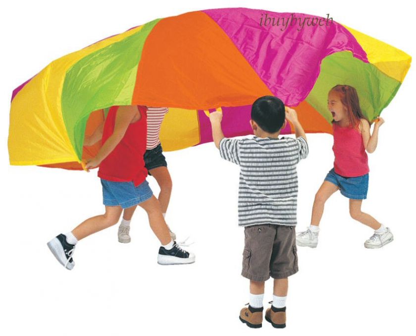 Kids Nylon Play Parachute Playchute Outdoor Game 10 Ft  